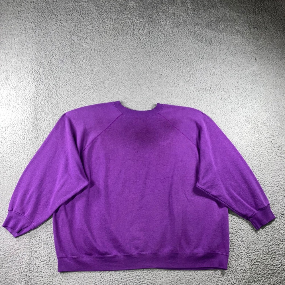 Vtg Tultex Sweatshirt Men 4X Purple Maximum Sweats Raglan Crewneck 90s Retro